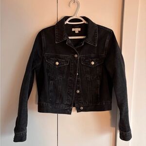 Topshop Black Denim Trucker Jacket